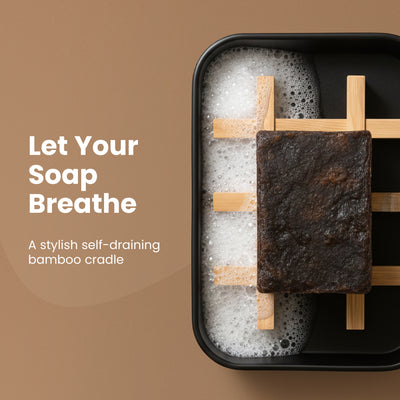 Eco-friendly Bamboo Self-Draining Soap Dish